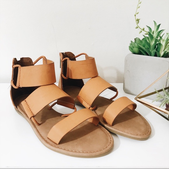 Tan Ankle Strap Sandals - Picture 5 of 5